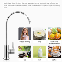 Filtre à eau par osmose inverse pour évier, modèle le plus vendu, 600 GPD, conception sans réservoir, filtration en 3 étapes, pour hôtels et foyers