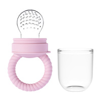 Mangeoire à fruits en silicone pour bébé avec couvercle, tétine, nourriture fraîche, complément végétal, sucette, grignoteuse, sucette de dentition, 1 pièce