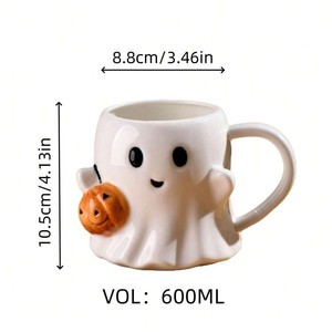 Caneca de Cerâmica Criativa de Halloween com Abóbora, Fantasma e Elfo Engraçado – Presente Divertido para Decoração de Festas em Casa - Product Image 6