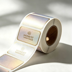 Custom 3ml Vial Adhesive Vinyl <b>Waterproof</b> Hologram Sticker Packaging <b>Labels</b> for Perfume and Lotion - Product Image 3