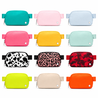 Custom Logo Zipper Waterproof Nylon Sports Running Side Belt Hip Leg Messenger Bum Belt Sling Chest Crossbody Unisex Fanny Pack