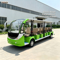 Autobús Turístico Eléctrico Renqi de 20 Plazas, 72V 150AH 7.5KW, Velocidad de 28 km/h, para Lugares Turísticos, Resorts, Parques y Campus