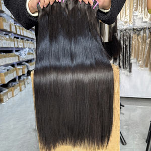 Lots de Cheveux Humains Vierges Raides du Cambodge, Cuticules Alignées, Non Traités, Double Trame Faite à la Machine, Commande Personnalisée, Fournisseur en Gros - Product Image 2