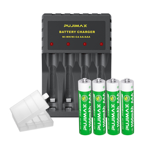 PUJIMAX Portable <span class=keywords><strong>3A</strong></span> 1100mAh Dual Type C Port Cargador rápido 1,<span class=keywords><strong>2</strong></span> V <span class=keywords><strong>Nimh</strong></span> Batería para uso de linterna - Product Image 1