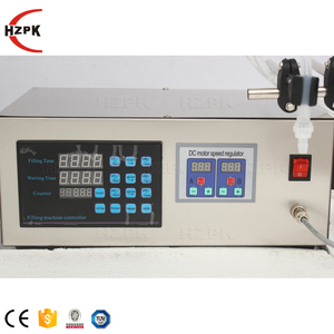 Hzpk Small Semi-Automatic Double Nozzles Pedal Oil <b>Juice</b> Water Bottle Cans Digital Liquid Filling <b>Machine</b> With Diaphragm Pump - Product Image 4