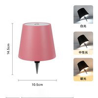 Lampe bouteille sans fil, luminosité réglable 3 couleurs pour bouteille de vin, lampe de table étanche en métal rechargeable à commande tactile