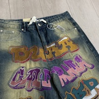 Shorts en jean tendance imprimés et délavés pour couple, style vintage, livrés par un fournisseur américain populaire (DUAA)
