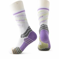 Chaussettes de course pour marathon, cyclisme, entraînement en salle de sport, chaussettes athlétiques respirantes avec soutien amorti pour hommes et femmes