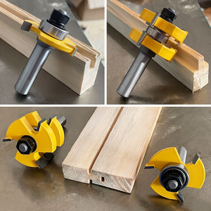 2 pièces <span class=keywords><strong>Fraise</strong></span> à rainurer pour bois TCT à dents en carbure, queue de 12 mm (1/2 po), avec roulement, pour raccordement de parquet CNC - Product Image 4