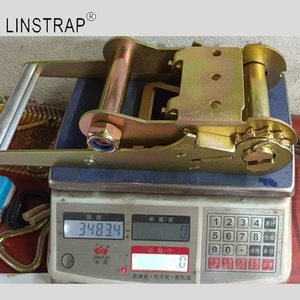 Liniu 10t 4 inch Ratchet Tie xuống nhôm xử lý có thể khóa đôi hàng móc Ratchet Tie xuống dây đeo - Product Image 6