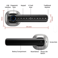 Serrure de porte intelligente pour la sécurité domestique, WiFi, application Tuya, entrée sans clé, biométrique, empreinte digitale, antivol, serrure de porte numérique