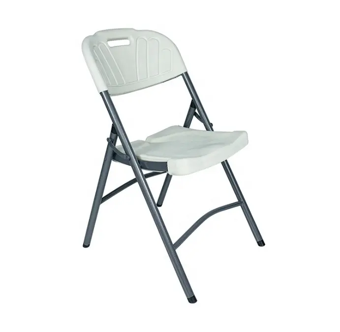 Chaises de jardin, table et chaises en fer bon marché pour le jardin, plastique blanc, chaises de camping pliantes