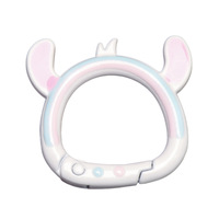 Anneau à ressort en émail couleur bonbon en forme de cœur, fermoir à ressort ouvert coloré, petit crochet rond en métal pour la fabrication de bijoux
