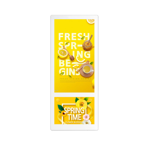 18.5 + 10.1 inch treo tường Màn hình kép dọc thang máy LCD Máy nghe nhạc quảng cáo thông minh màn hình hiển thị kỹ thuật số biển - Product Image 5