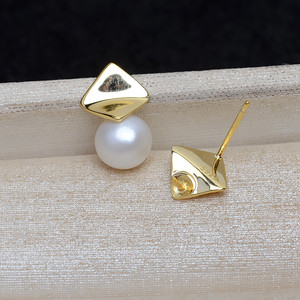 ต่างหูมุกบาร็อคเงินแท้ S925 ยี่ห้อ Wenchi สำหรับผู้หญิง ใช้ได้หลากหลาย ใช้เป็นจี้ DIY อุปกรณ์เสริมสำหรับผู้หญิง ต่างหูแบบติดหู จี้รูปทรงหมวก ถาดเปล่าสำหรับทำจี้ - Product Image 2