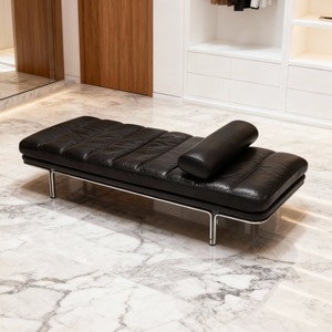 Sofá de Plataforma de Cuero, Tapizado Recto con Relleno de Espuma, Muebles para Sala de Estar - Product Image 2
