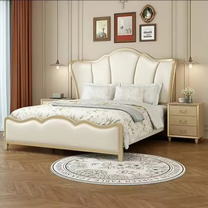 <span class=keywords><strong>Lit</strong></span> capitonné en bois massif de style français personnalisable avec rangement pour projets hôteliers/appartements - Taille King, OEM/ODM disponible - Product Image 3