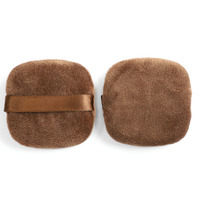 Houppette carrée en velours doux Pinkz avec logo personnalisé OEM, outils d'application de poudre, éponge de maquillage