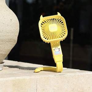 Yellow Portable Clamp <b>Fan</b> Mini Wearable Cooling <b>Fan</b> <b>Handheld</b> Desk <b>Fan</b> for Outdoor Use - Product Image 3