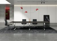 Mesa de Conferencia Moderna de Lujo, Muebles de Oficina Personalizados, Mesa de Reuniones Resistente, OEM/ODM, Tamaño, Color y Logotipo Personalizables