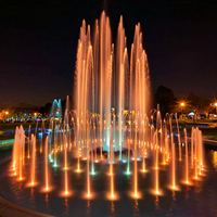 Outdoor-Tanzbrunnen mit RGB-LED-Beleuchtung, Lasershow und programmierbaren Wasserstrahleffekten