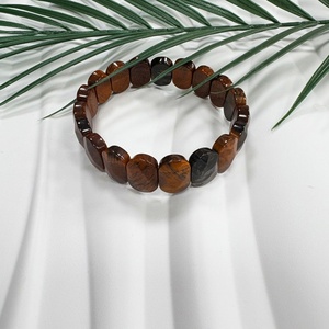 Bracciale con Perle Ovali in Pietra Naturale Realizzato con Vari Cristalli <span class=keywords><strong>di</strong></span> Gemme Come <span class=keywords><strong>Ametista</strong></span> <span class=keywords><strong>e</strong></span> <span class=keywords><strong>Occhio</strong></span> <span class=keywords><strong>di</strong></span> <span class=keywords><strong>Tigre</strong></span> - Product Image 5