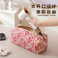 Tas Penyimpanan Pengering Rambut Bahan Katun Stok Tersedia Kapasitas Besar Multi-Fungsi Portabel Organizer Perjalanan Perlengkapan Salon