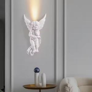 Applique murale française <span class=keywords><strong>Cupidon</strong></span> avec tête de lit de couloir ange vintage baroque de haute qualité salon TV fond applique murale - Product Image 3