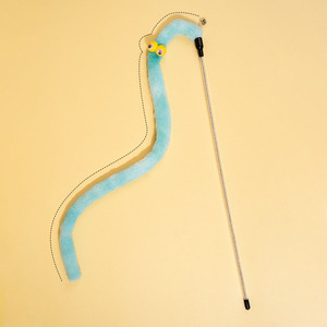 Gioco per Gatti a Forma di Bruco <span class=keywords><strong>Super</strong></span> Carino, Bacchetta Teaser con Occhioni Grandi in PVC e Metallo, Resistente ai Morsi con Peluche e Campanello, Giocattoli Antigraffio Vendita all'Ingrosso dalla Fabbrica - Product Image 6