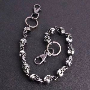 Vintage Punk Skull Zinc Alloy Heavy Waist <b>Chain</b> Men Cool <b>Jeans</b> Keychain Gothic Biker Fashion Accessories - Product Image 4
