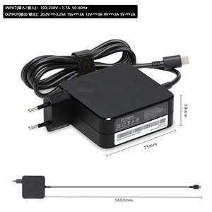 65W 20V 3.25A Tipo-C UE Reino Unido EE. UU. Enchufe <span class=keywords><strong>Cargador</strong></span> para portátil Adaptador de CA de alimentación para ordenador portátil <span class=keywords><strong>Cargador</strong></span> de pared portátil para <span class=keywords><strong>Lenovo</strong></span> ADLX65YDC2A - Product Image 6
