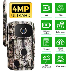 GPS 4G Đường Mòn Máy Ảnh Săn Bắn Hoang Dã Góc Ipcamera HD 14MP HD <span class=keywords><strong>PIR</strong></span> Phát Hiện Chuyển Động Tầm Nhìn Ban Đêm Năng Lượng Mặt Trời Đường Mòn Săn Bắn Máy Ảnh - Product Image 2