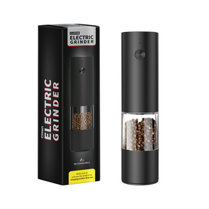 Ensemble moulin à <span class=keywords><strong>sel</strong></span> et à poivre électrique automatique USB, rechargeable, grande capacité améliorée avec LED - Product Image 6