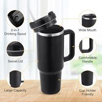 Vaso Térmico de Acero Inoxidable de 40oz al por Mayor, Aislado al Vacío, para Aventura, Café, con Asa, Diseño Moderno, Regalo de Negocios