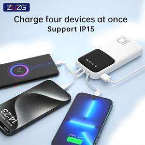 ZUZG Customized 10000mAh 20000mAh Ultra-Thin Polymer Power Bank Built-in Cable Large Capacity <b>Mobile</b> Power Station 10W - Product Image 3
