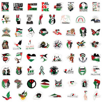 Autocollants élégants et écologiques personnalisables du drapeau palestinien pour les bagages promotionnels, les bouteilles d'eau et les tablettes de téléphone.