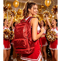 Sac à dos personnalisé à paillettes, faible MOQ, compartiment à chaussures indépendant, fermeture éclair étanche, sac à dos de voyage pour filles, étudiants, école