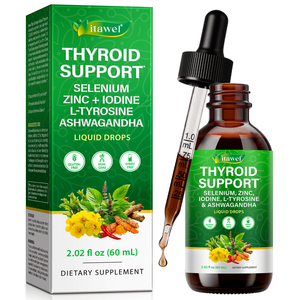 Itawel 60ml Liquide Oral pour le Soutien de la Thyroïde, Compléments pour la Santé Métabolique, Améliore la Clarté Mentale, Gouttes de Soutien Thyroïdien pour Femmes et Hommes - Product Image 1