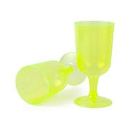 Verre à vin rouge jetable transparent en PS de 200 ml (7 oz) – Gobelet en plastique rigide avec corps et base séparables
