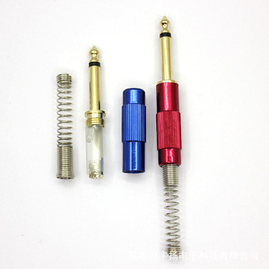 Audio Video <b>Plug</b> 6.35mm Panel Mount 2 Pins Microphone Connector For Audio <b>Speaker</b> - Product Image 3