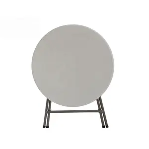 CZ211028-2 портативная круглая форма складный стол из пластика полиэтилена высокой плотности, оптовая продажа