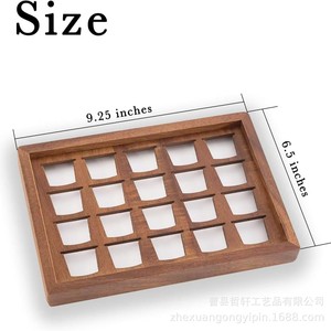 Wooden Coffee Capsule Storage Tray 20 Compartment <b>Shelf</b> For Coffee Pods Tea Room <b>Bar</b> Use - Product Image 4