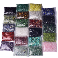 En Gros 100g Graviers de Cristal Mélange de Matériaux, Paillettes de Cristal Naturel Améthyste Quartz Rose Graviers Roulés