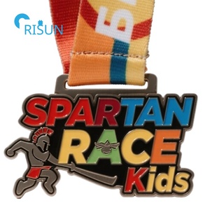 Venta al por mayor personalizado 3D esmalte personalizado carrera correr maratón espartano medalla <span class=keywords><strong>Spartan</strong></span> carrera niños finisher medallas - Product Image 6