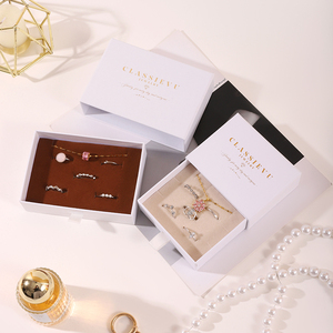 Đồ trang sức sang trọng bao bì tùy chỉnh thiết kế mới màu trắng ngăn kéo hộp các tông hộp đồ trang sức bao bì tùy chỉnh đồ trang sức vận chuyển hộp - Product Image 4