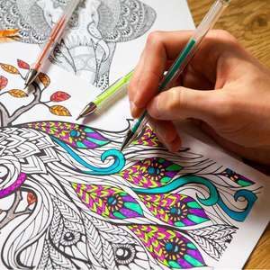 Lot de 100 stylos gel en plastique à encre néon, pastel, métallique et pailletée, pointes de 0,5/0,7/1,0 mm, largeur d'écriture de 1,0 mm pour - Product Image 3