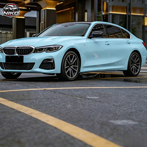 NIKO Film New Style PET Piano Ice Cream Blue Foil <b>Vinyl</b> <b>Wrap</b> for Cars Chrome Car Decoration Fikm - Product Image 1
