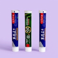 Tubes de dentifrice cylindriques personnalisés en aluminium-plastique avec logo, 12,7-35 mm, 90 ml, vente en gros, bouchon à vis, étiquette privée UV