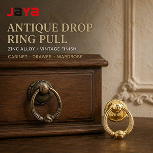 Poignée de meuble JAYA en alliage de zinc Zamak <span class=keywords><strong>antique</strong></span>, anse de tiroir de <span class=keywords><strong>style</strong></span> chinois vintage pour armoire et placard - Product Image 1