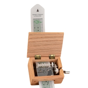 15 <span class=keywords><strong>Note</strong></span> DIY Bois Manivelle Boîte À Musique Kits <span class=keywords><strong>Piano</strong></span> Papier Bande Bandes Trou Perforateur Mécanisme Écologique Vintage 60s Son - Product Image 1